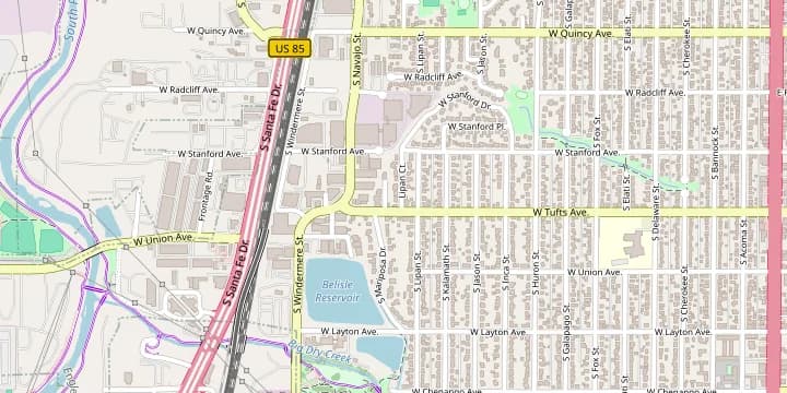 Acoma Square area map
