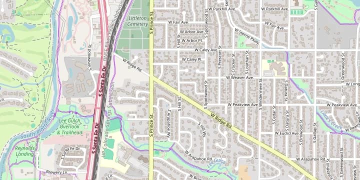 Park Ridge Townhomes area map