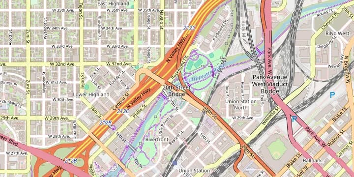 The Burlington area map